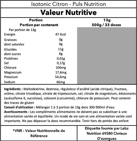 Isotonic - PULS Nutrition 500g