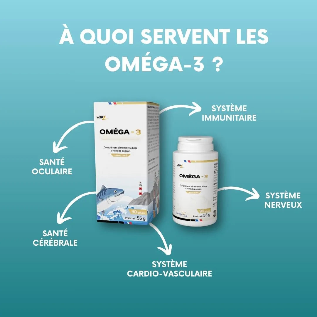 Oméga 3 OmegaVie® Labz-Nutrition - 90 gélules